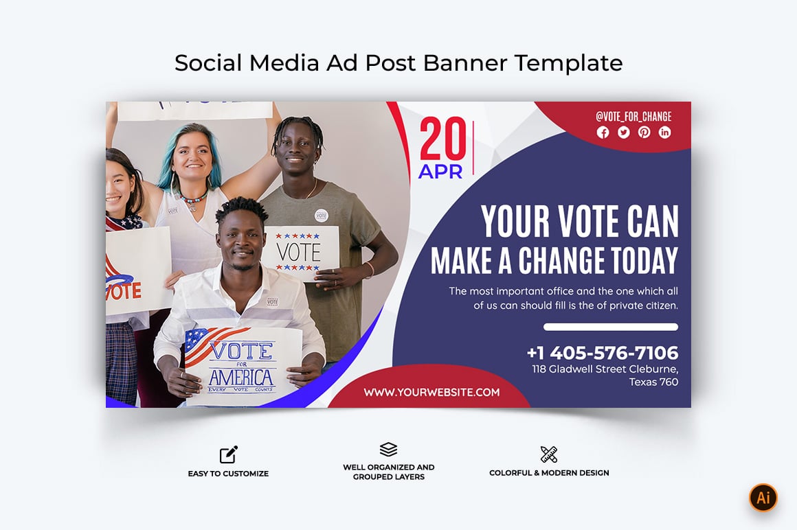 Political Campaign Facebook Ad Banner Design-04