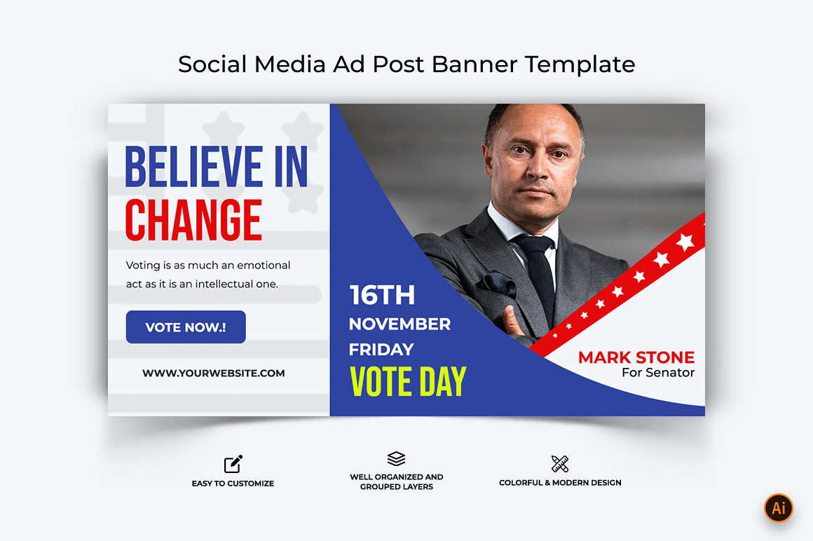 Political Campaign Facebook Ad Banner Design-06