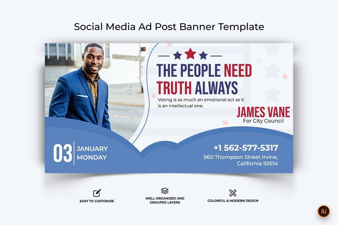 Political Campaign Facebook Ad Banner Design-07