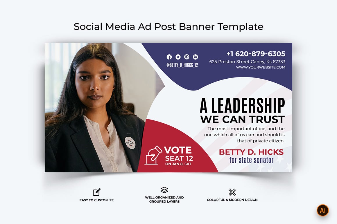 Political Campaign Facebook Ad Banner Design-08