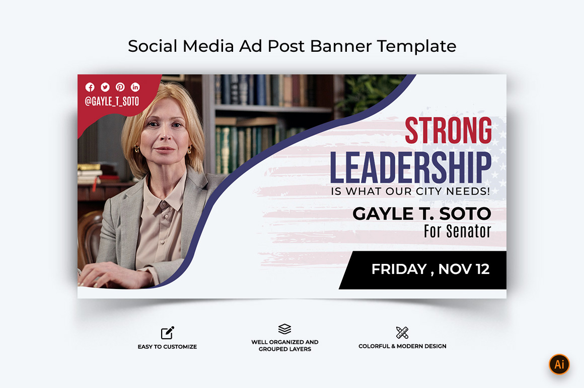 Political Campaign Facebook Ad Banner Design-09