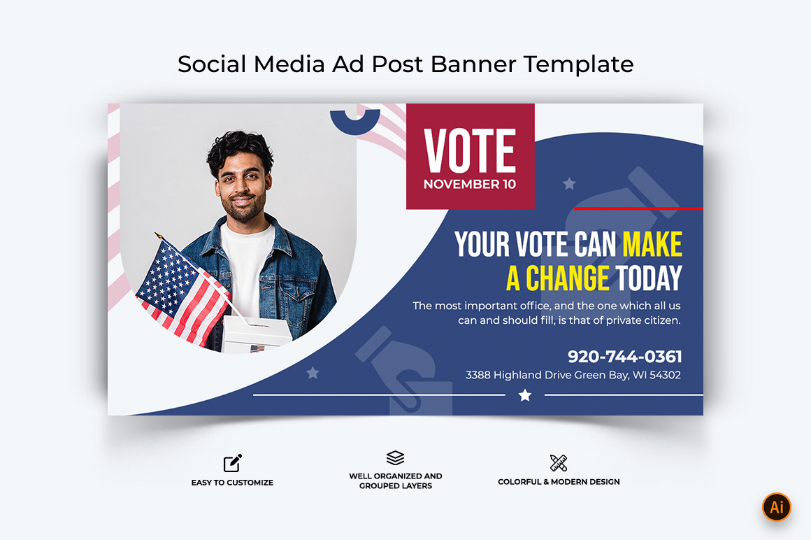 Political Campaign Facebook Ad Banner Design-10