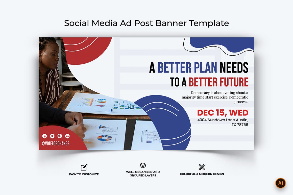 Political Campaign Facebook Ad Banner Design-11