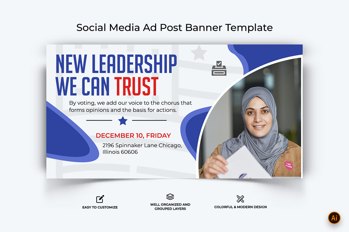 Political Campaign Facebook Ad Banner Design-13