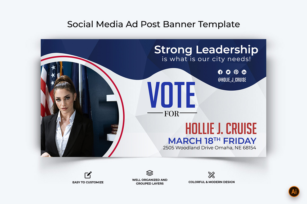 Political Campaign Facebook Ad Banner Design-14