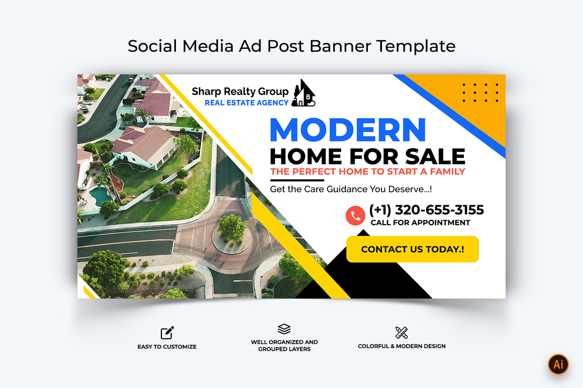 Real Estate Facebook Ad Banner Design-01