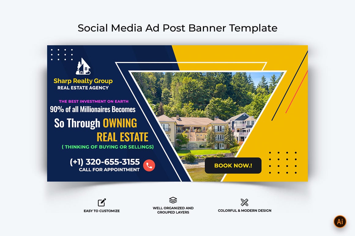 Real Estate Facebook Ad Banner Design-10