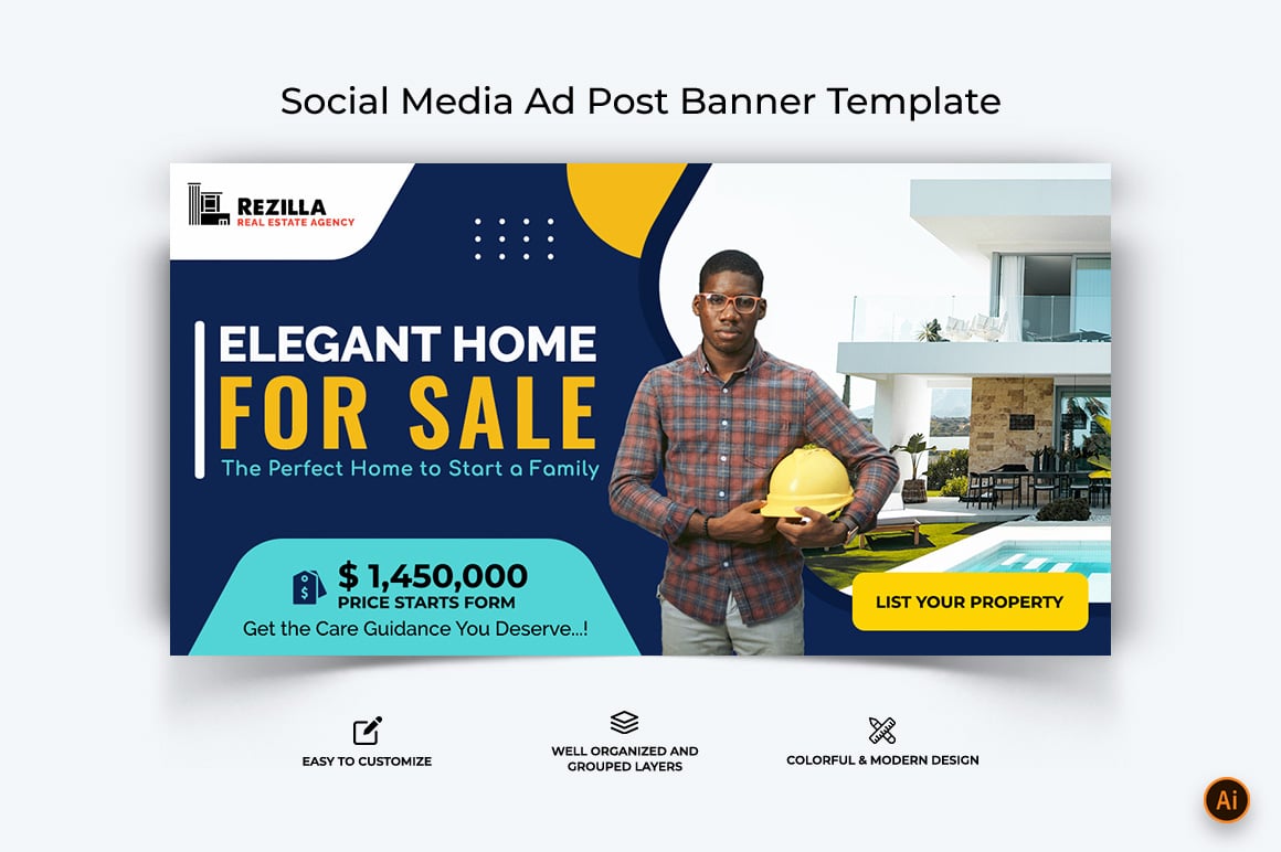 Real Estate Facebook Ad Banner Design-11