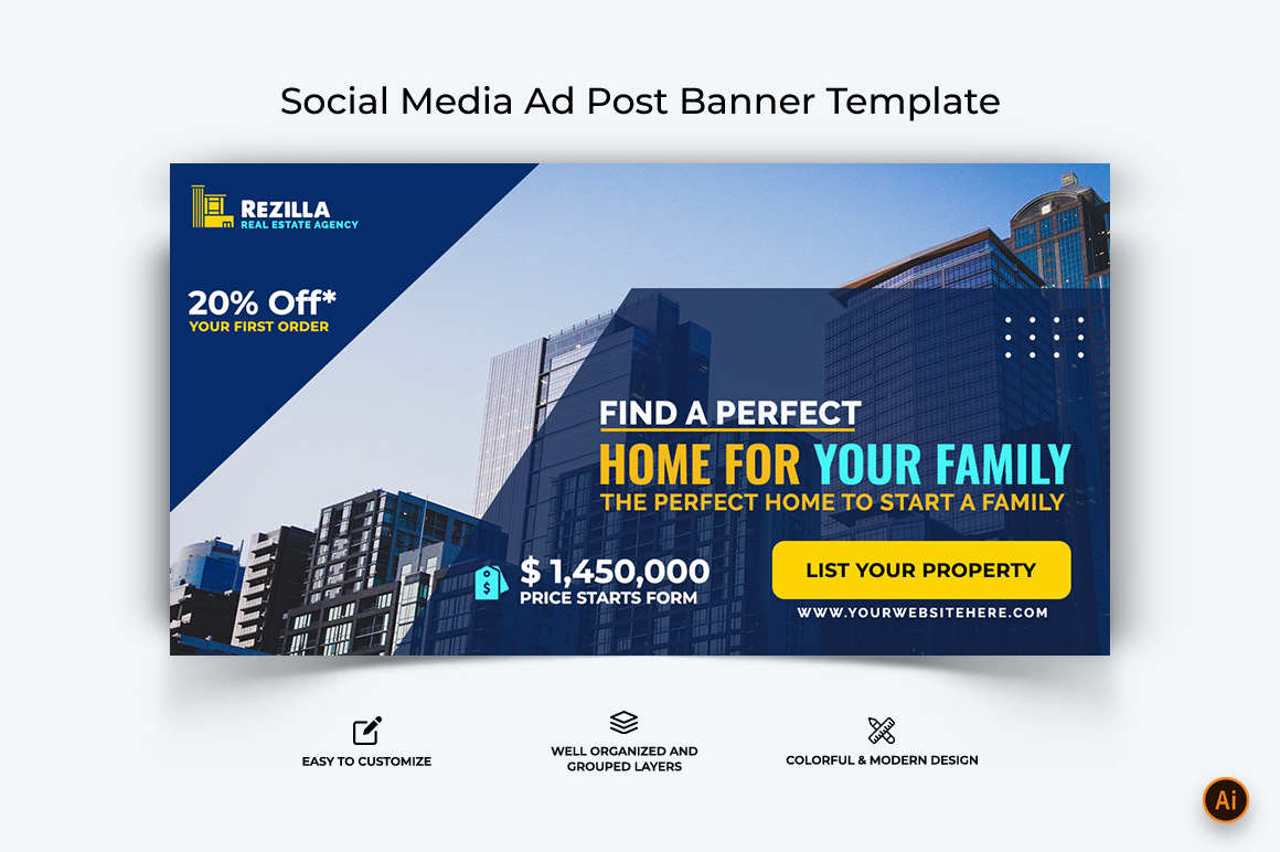 Real Estate Facebook Ad Banner Design-12