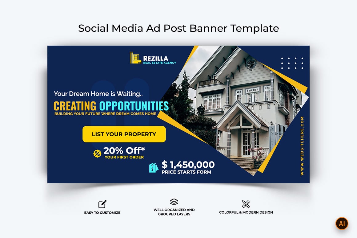 Real Estate Facebook Ad Banner Design-13