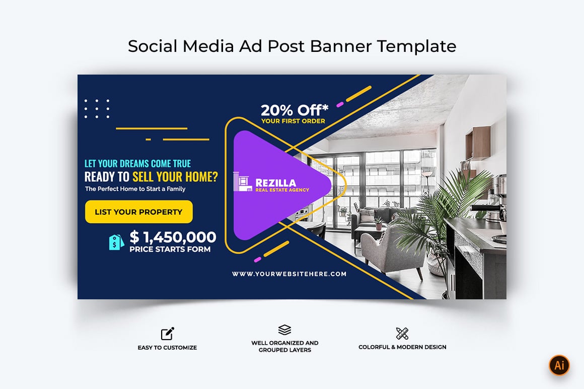 Real Estate Facebook Ad Banner Design-15