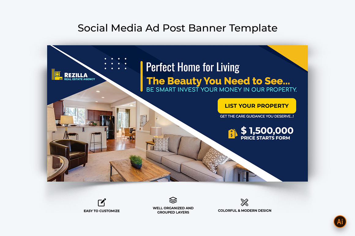 Real Estate Facebook Ad Banner Design-16