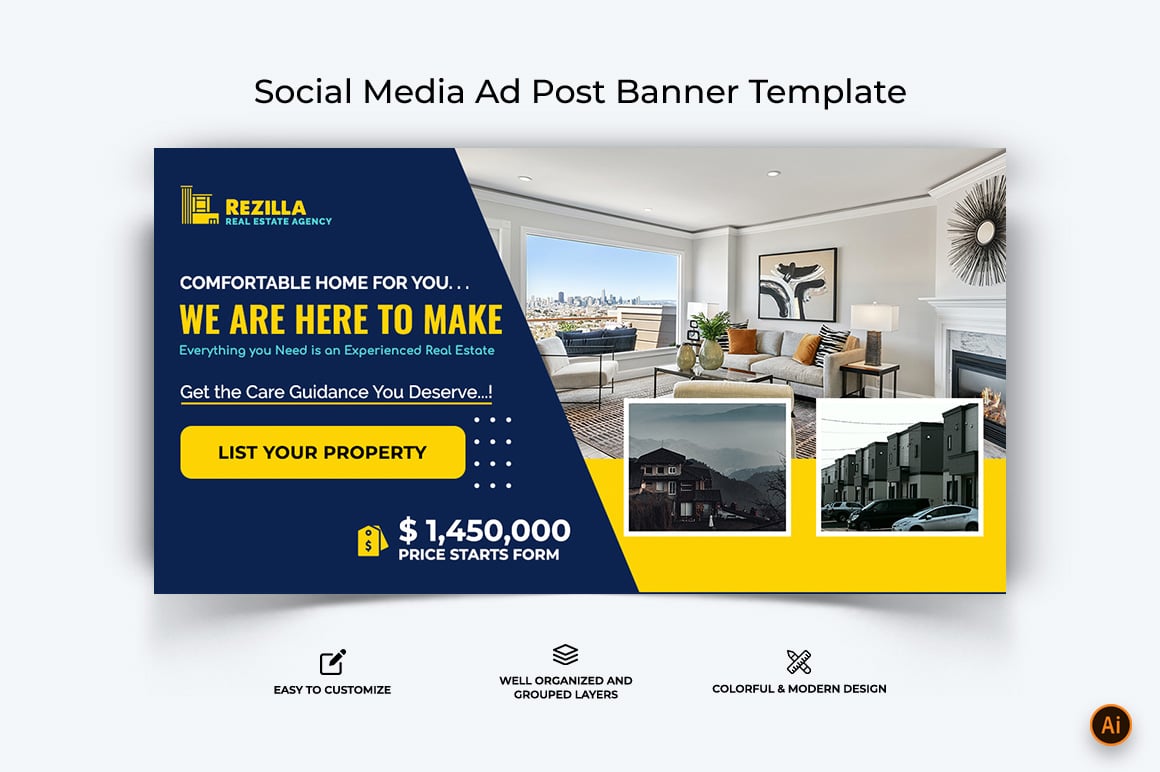 Real Estate Facebook Ad Banner Design-18