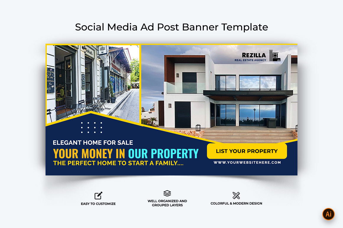 Real Estate Facebook Ad Banner Design-19