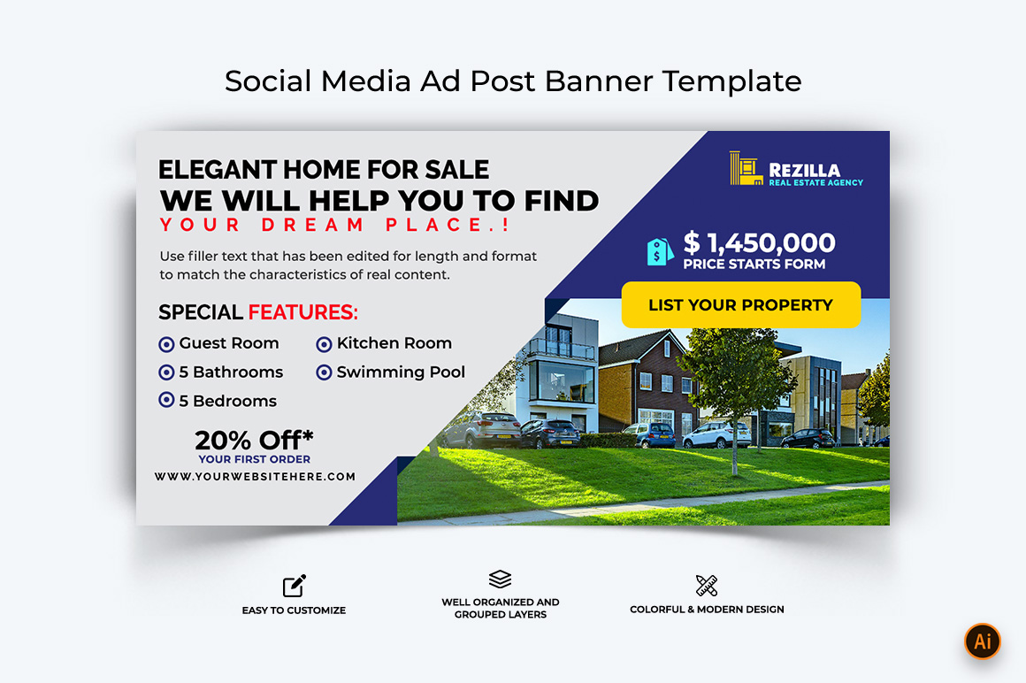 Real Estate Facebook Ad Banner Design-20