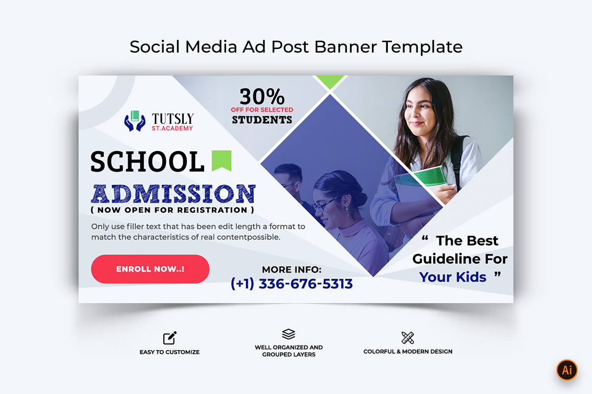 School Admissions Facebook Ad Banner Design-01