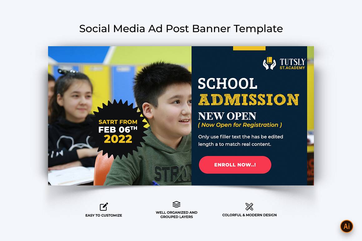 School Admissions Facebook Ad Banner Design-07