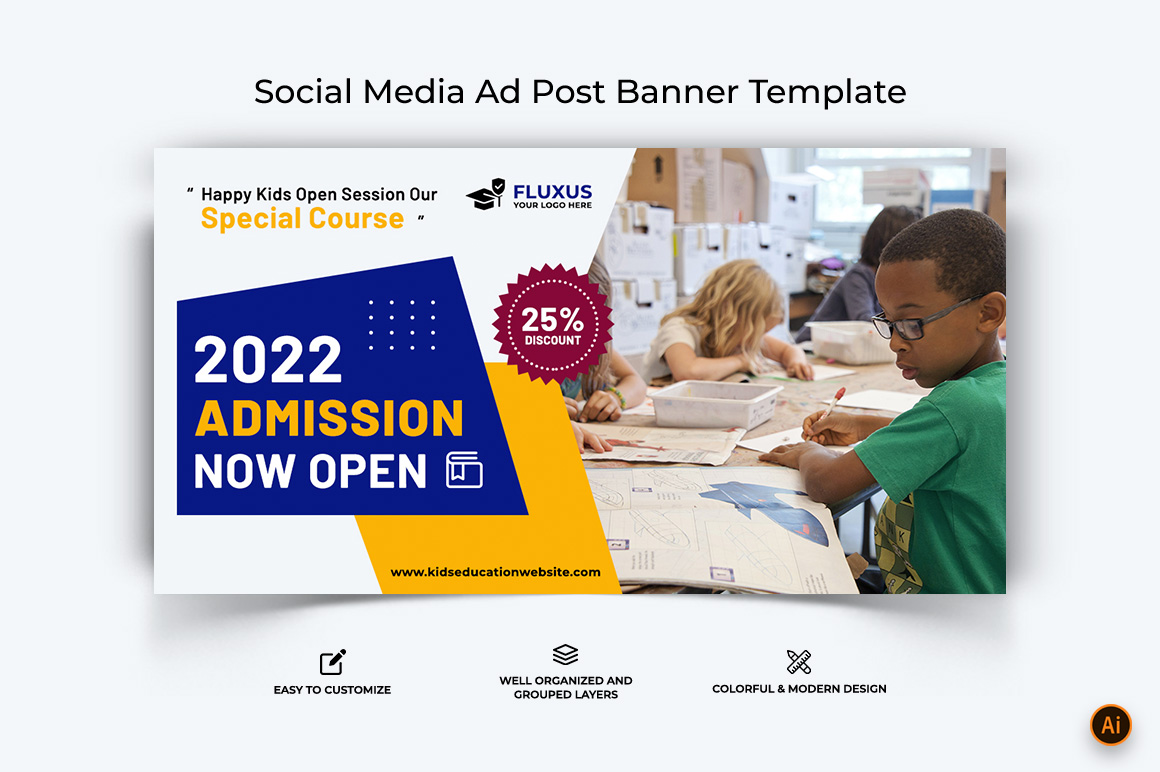 School Admissions Facebook Ad Banner Design-11