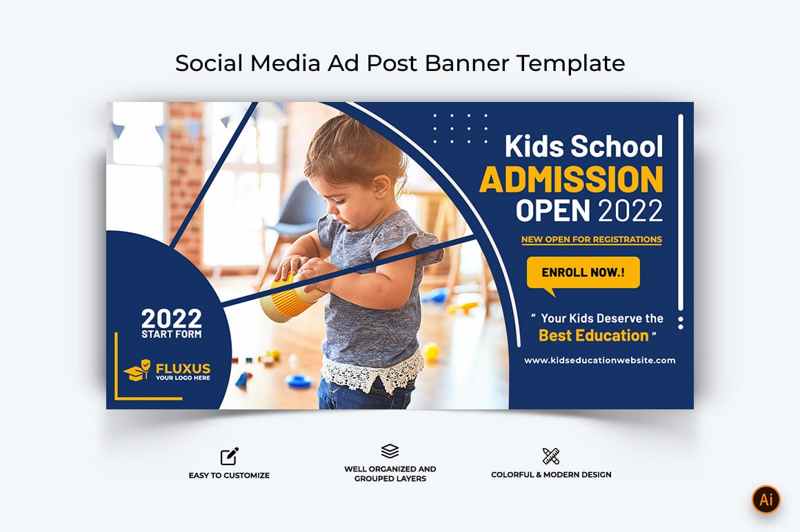 School Admissions Facebook Ad Banner Design-15