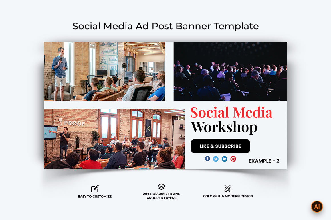 Social Media Workshop Facebook Ad Banner Design-16