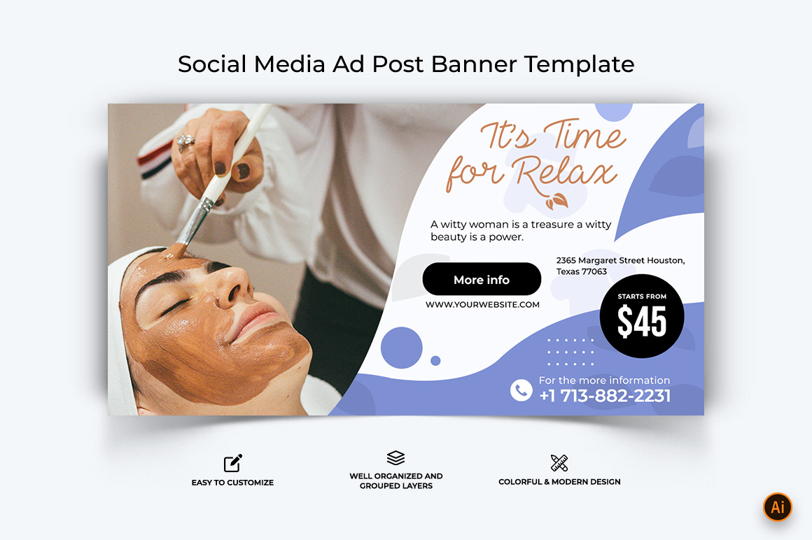 Spa Salon Facebook Ad Banner Design-14