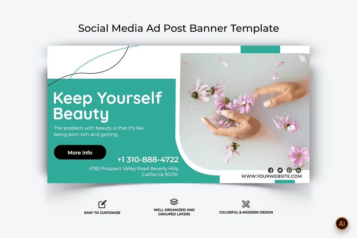 Spa Salon Facebook Ad Banner Design-16