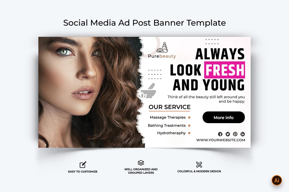 Spa Salon Facebook Ad Banner Design-17