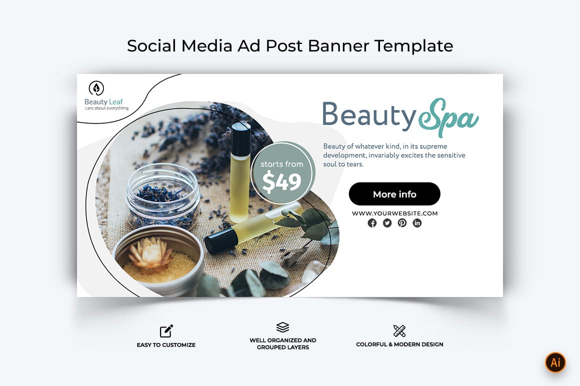 Spa Salon Facebook Ad Banner Design-22