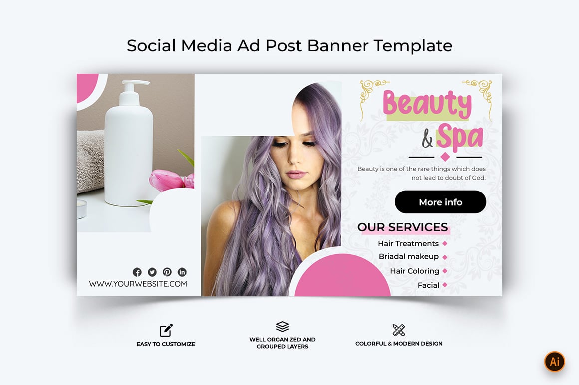 Spa Salon Facebook Ad Banner Design-26