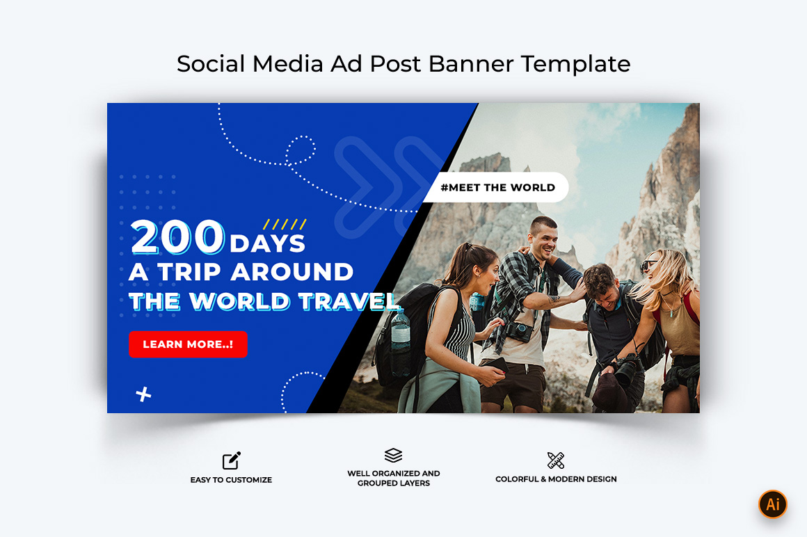 Travel Facebook Ad Banner Design-08