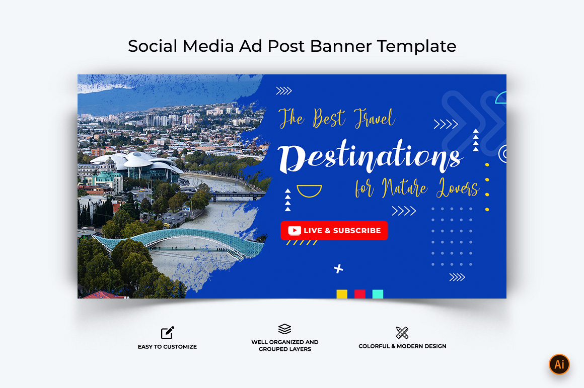 Travel Facebook Ad Banner Design-11