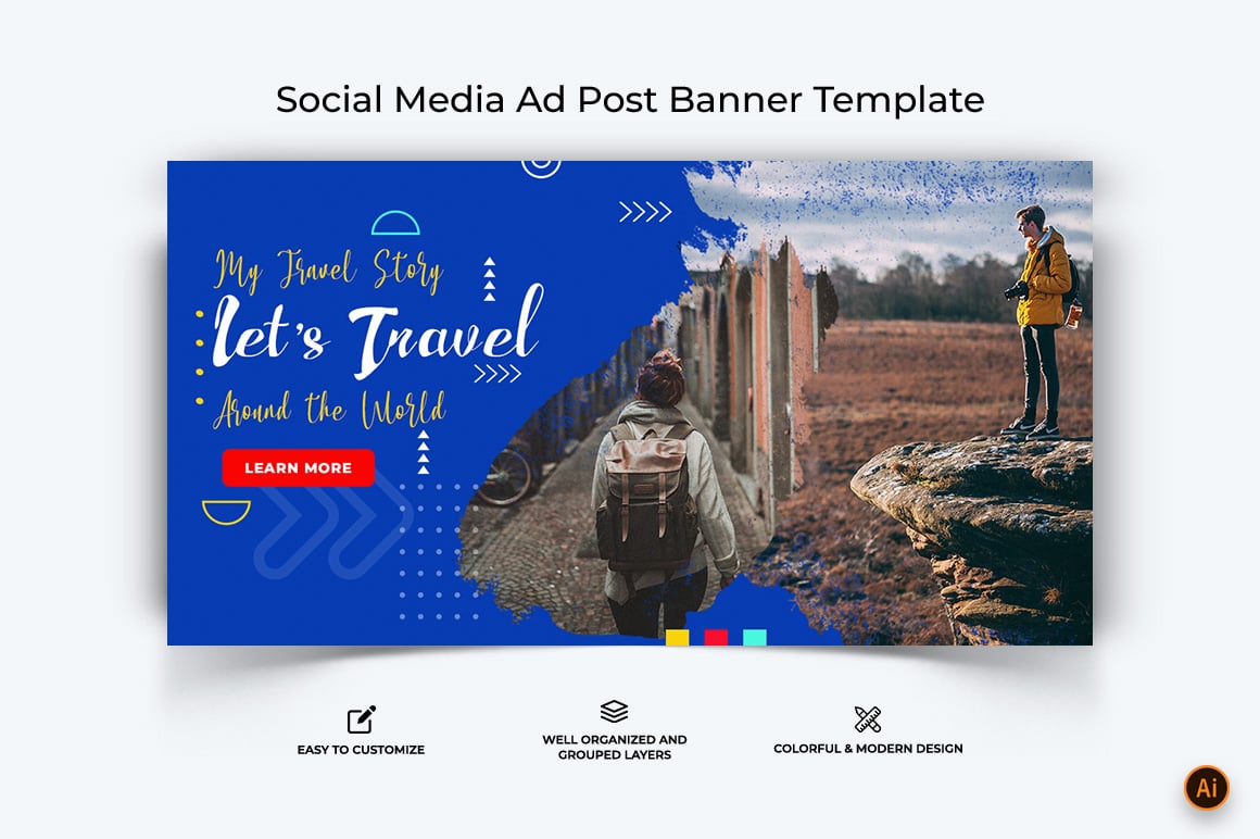 Travel Facebook Ad Banner Design-12