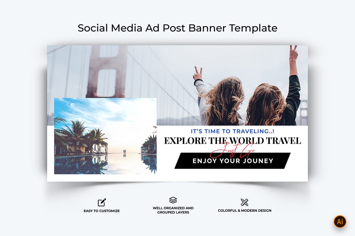 Travel Facebook Ad Banner Design-15