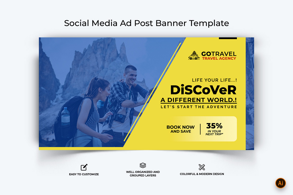 Travel Facebook Ad Banner Design-25