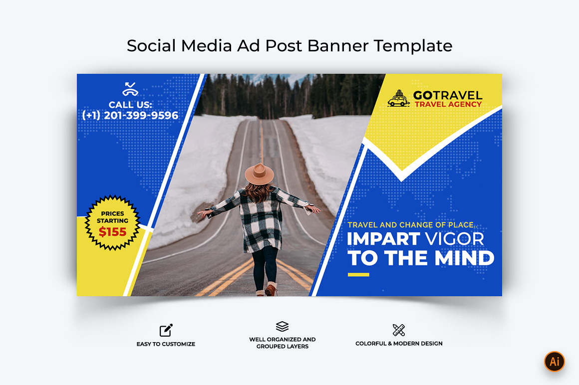 Travel Facebook Ad Banner Design-30