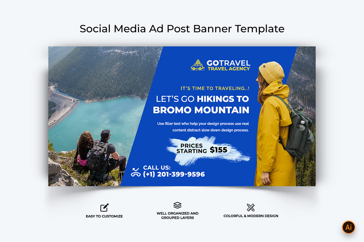 Travel Facebook Ad Banner Design-31