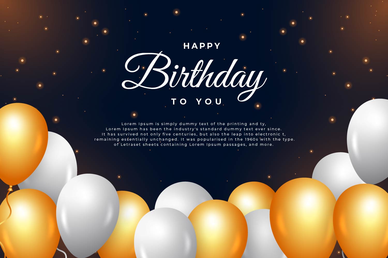 Birthday Banner with a Dark Background