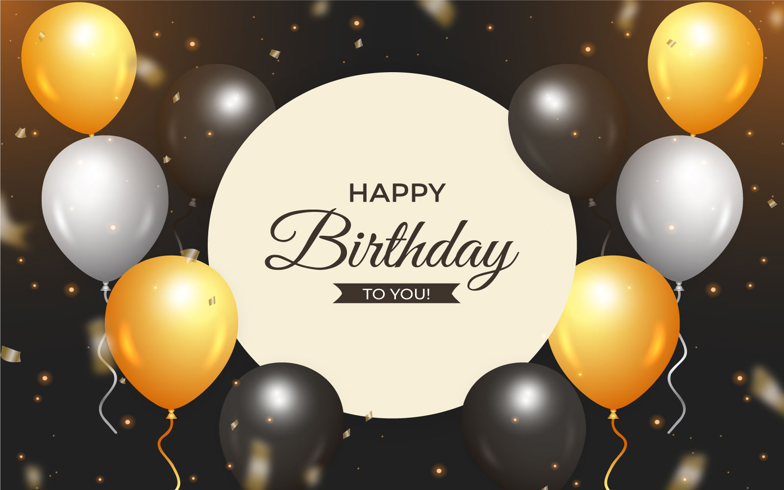 Birthday Banner with a Dark Background vector