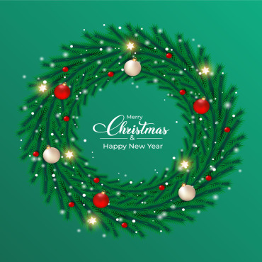 Wreath Christmas Illustrations Templates 282856