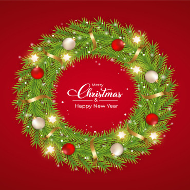 Wreath Christmas Illustrations Templates 282857