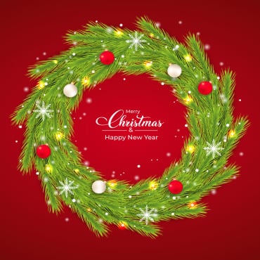 Wreath Christmas Illustrations Templates 282859