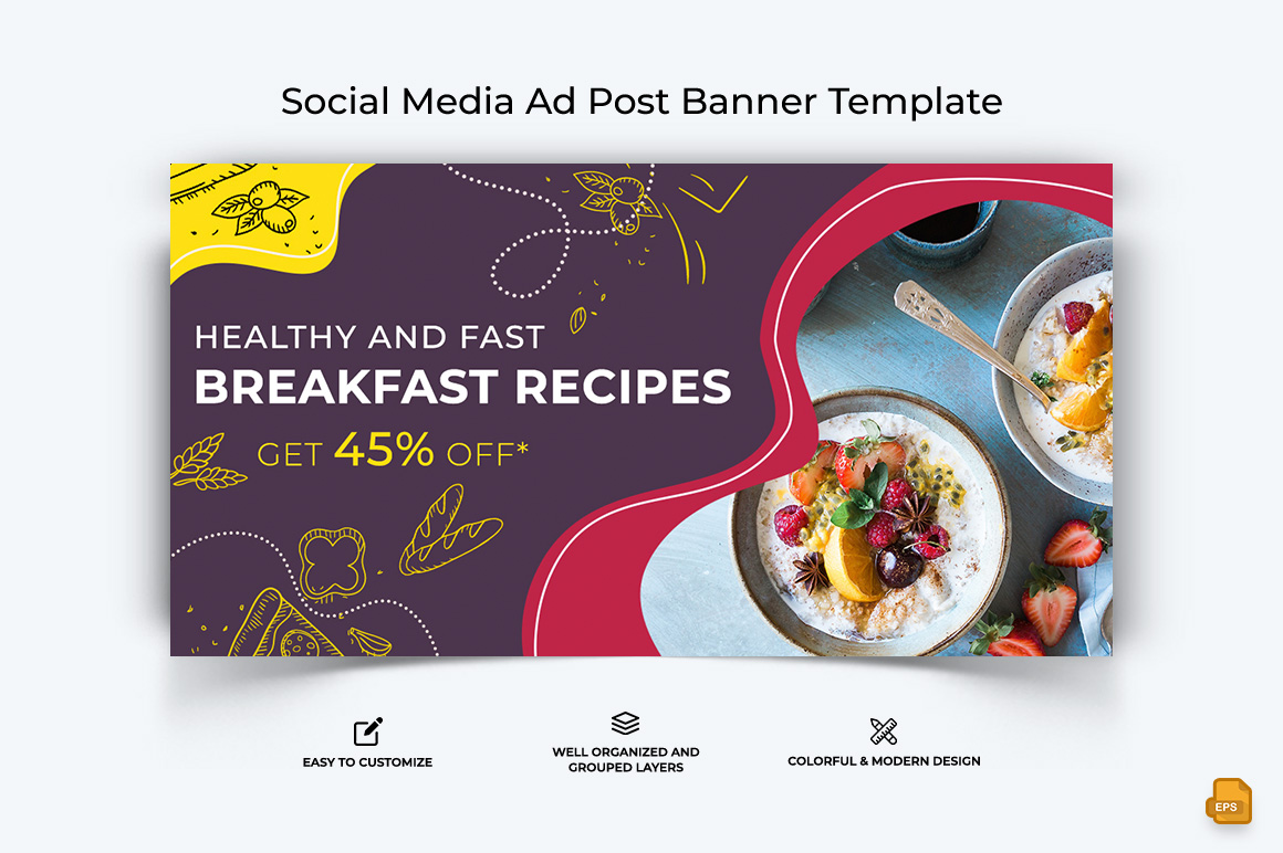 Food and RestaurantFacebook Ad Banner Design-001