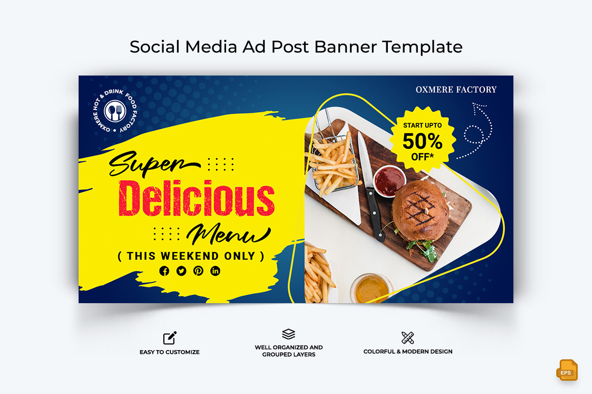 Food and RestaurantFacebook Ad Banner Design-017