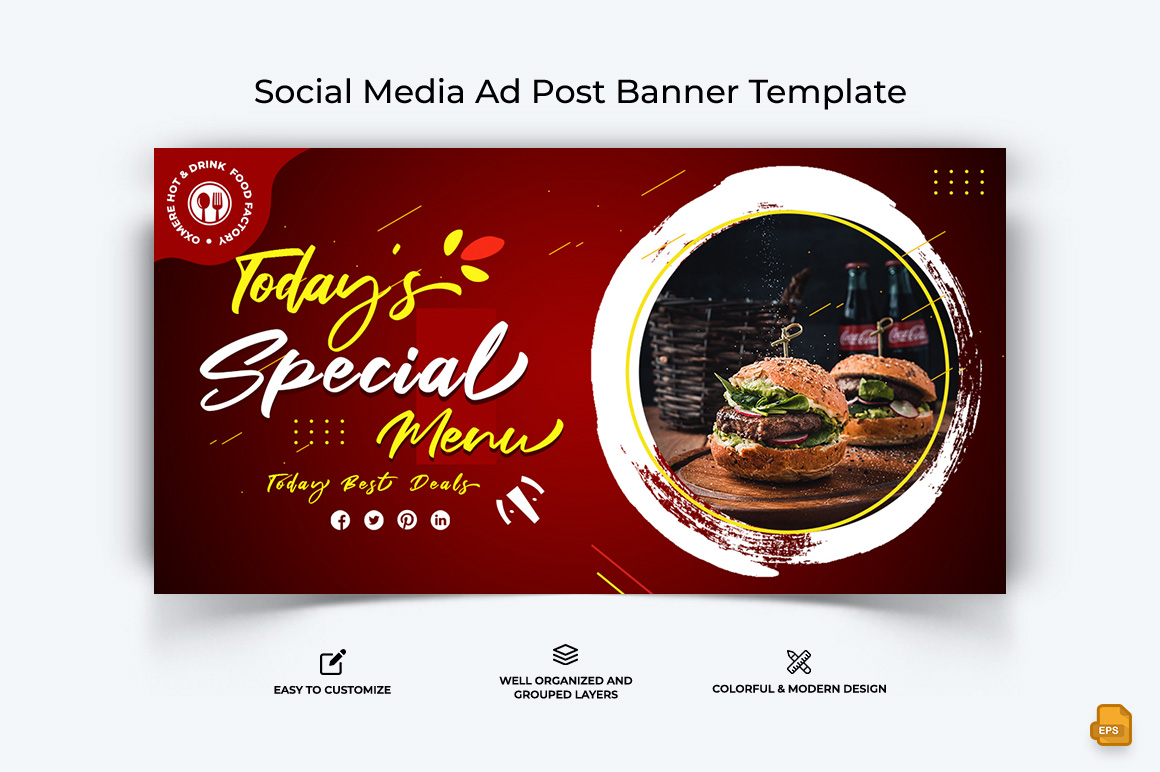 Food and RestaurantFacebook Ad Banner Design-018