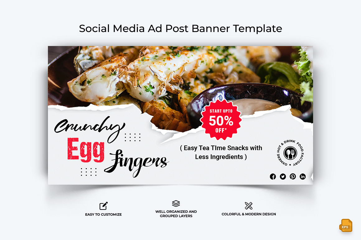 Food and RestaurantFacebook Ad Banner Design-020