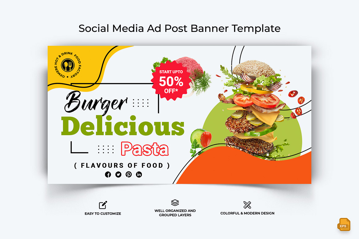 Food and RestaurantFacebook Ad Banner Design-021