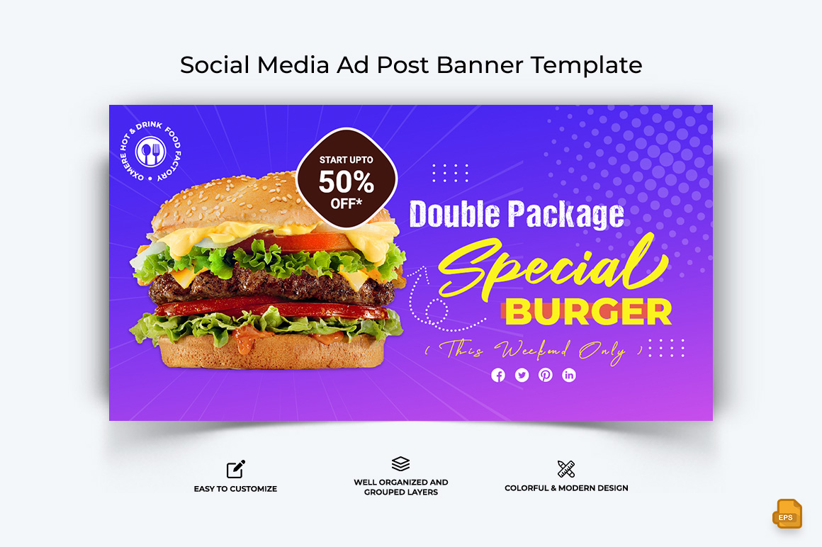 Food and RestaurantFacebook Ad Banner Design-024