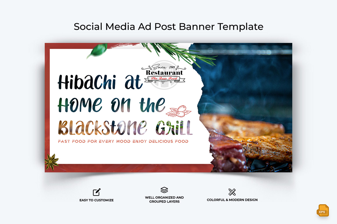 Food and RestaurantFacebook Ad Banner Design-027