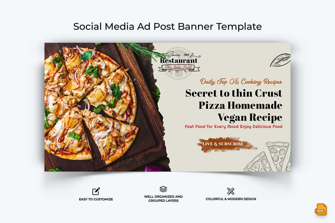 Food and RestaurantFacebook Ad Banner Design-028