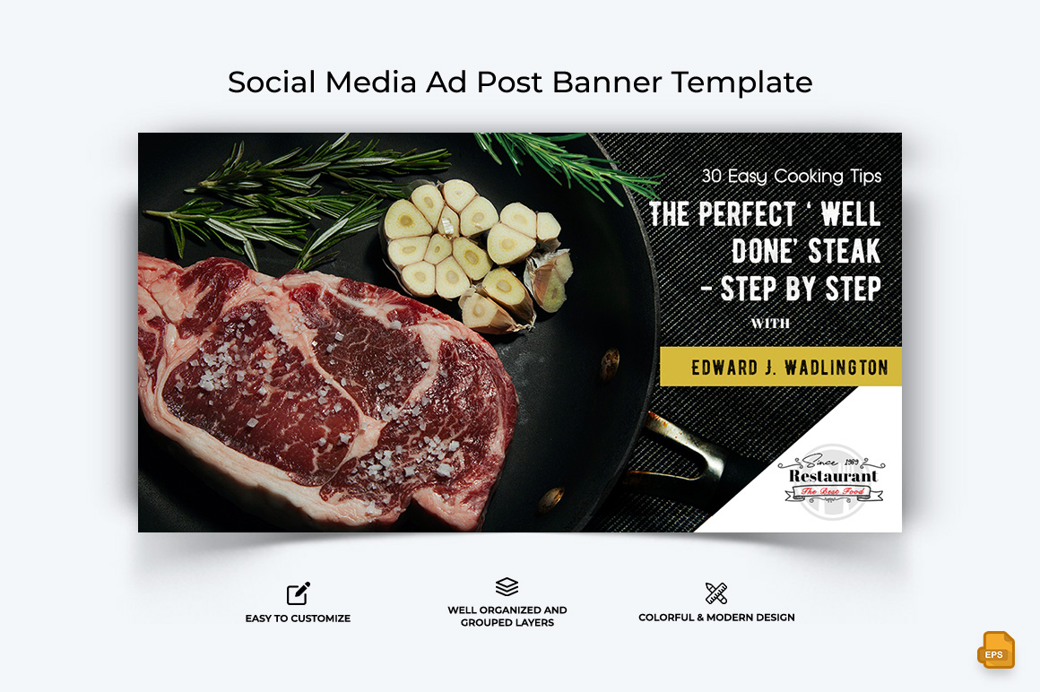 Food and RestaurantFacebook Ad Banner Design-029